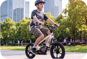 Rider on an eBikeGo bicycle
